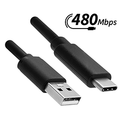 USB 2.0 Cable, C-Male to A-Male