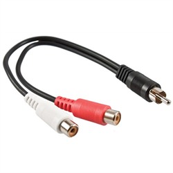 (1) RCA Male to (2) RCA Female Cable