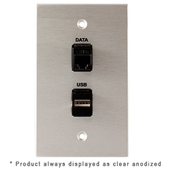 1-Gang, RJ45-CAT6, Keystone USB-2-AA