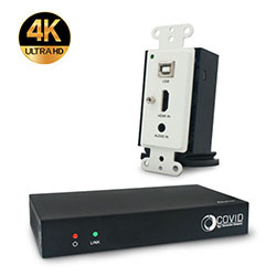 HDBT Set, HDMI 4K60, USB2.0, Aud, Tx-WP+ Rx-Box