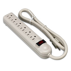 6 Outlet Power Strip w/ Surge Suppressor, 6ft